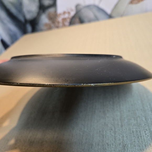 Decorative Plate in Black/Bronze w/ Poppy Design - Picture 8 of 9